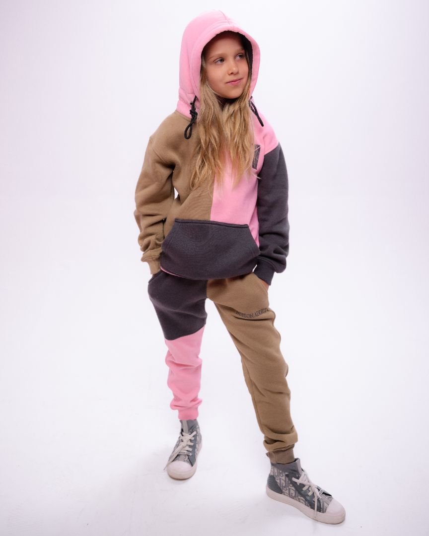 3 Color High Waist Joggers Kids