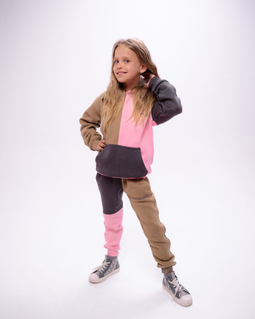 3 Color High Waist Joggers Kids