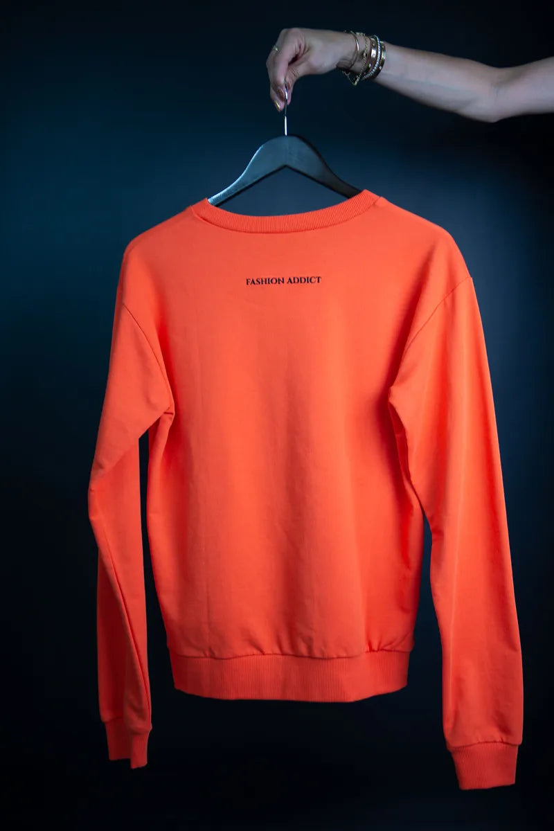 Bright Orange Pullover Sweater